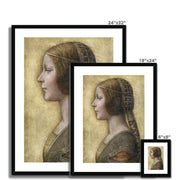 Profile of a Young Fiancée Framed & Mounted Print