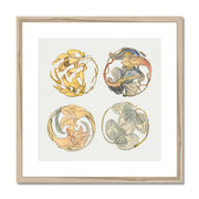 Flower Studies (Four Designs for Circular Ornaments) Framed & Mounted Print
