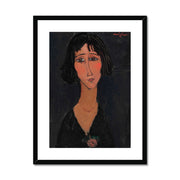 Jeune femme a la rose (Margherita) Framed & Mounted Print