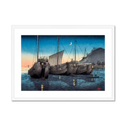 Junks in Inatori Bay, Izu Framed & Mounted Print