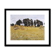 Reapers Resting in a Wheat Field Framed & Mounted Print