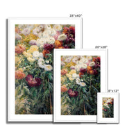 Chrysanthemums in the Garden at Petit–Gennevilliers Framed & Mounted Print