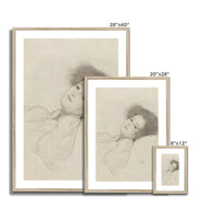 Portrait of a Young Woman Reclining Framed & Mounted Print