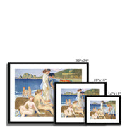 Bathers in Perros Guirec Framed & Mounted Print
