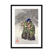 Actors in the Noh theater play Eboshiori 2 Framed & Mounted Print