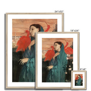 Young Woman with Ibis Framed & Mounted Print