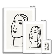 Woman's head Framed & Mounted Print