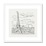 View of the Eiffel Tower in Paris Framed & Mounted Print