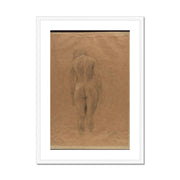 Standing Female Nude from the Back Framed & Mounted Print