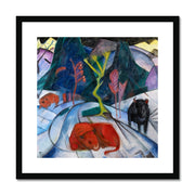Bison in winter (red bison) Framed & Mounted Print