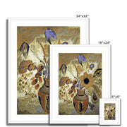 Etruscan Vase with Flowers Framed & Mounted Print