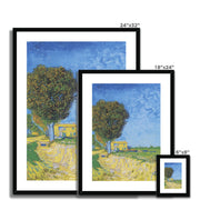 Avenue at Arles with houses Framed & Mounted Print