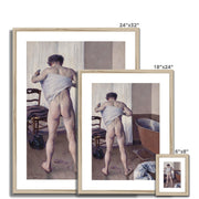 Man at His Bath Framed & Mounted Print