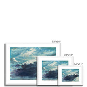 Aesthetic cloud painting background Framed & Mounted Print