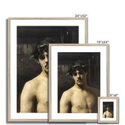 Man Wearing Laurels Framed & Mounted Print