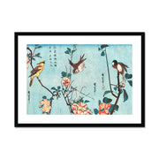 Japanese birds and flowers Framed & Mounted Print