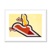 Study in Rhythm: Red and Gold Framed & Mounted Print