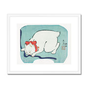 Japanese white cat Framed & Mounted Print