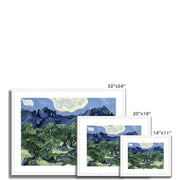 Olive Trees with the Alpilles in the Background Framed & Mounted Print