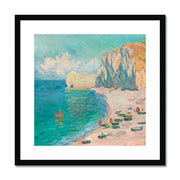 The Beach and the Falaise d'Amont Framed & Mounted Print
