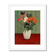 Bouquet of Flowers with China Asters and Tokyos (Bouquet de fleurs aux reines-marguerites et aux tokyos) Framed & Mounted Print