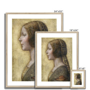 Profile of a Young Fiancée Framed & Mounted Print