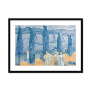 The Promenade; Landscape with Cypresses Framed & Mounted Print