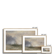 Stormy Sea Breaking on a Shore Framed & Mounted Print