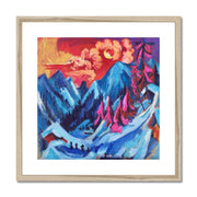 Winter Landscape in Moonlight Framed & Mounted Print