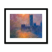 The Houses of Parliament, Sunset Framed & Mounted Print