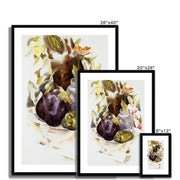 Eggplant and Green Pepper Framed & Mounted Print