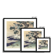 Tree and chrysanthemums Framed & Mounted Print