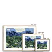 Olive Trees with the Alpilles in the Background Framed & Mounted Print