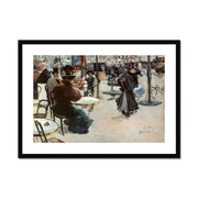 Street Scene, Cafe Terrace Framed & Mounted Print