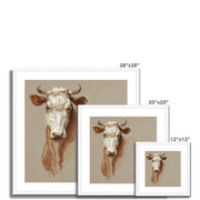 Two Studies of Cattle Framed & Mounted Print