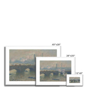 Waterloo Bridge, Gray Day Framed & Mounted Print