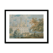 Clare Hall and King’s College Chapel, Cambridge, from the Banks of the River Cam Framed & Mounted Print