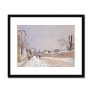 Rue Eugène Moussoir at Moret: Winter Framed & Mounted Print