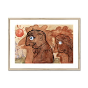 Caricature of Leo Gestel and his wife Framed & Mounted Print