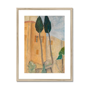 Cypresses and Houses at Cagnes (Cyprès et maisons à Cagnes) Framed & Mounted Print