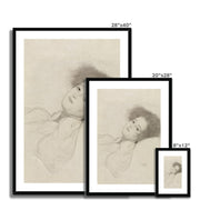 Portrait of a Young Woman Reclining Framed & Mounted Print