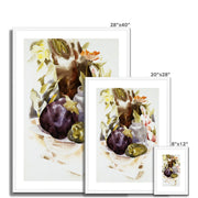 Eggplant and Green Pepper Framed & Mounted Print