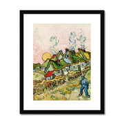 Houses and Figure Framed & Mounted Print