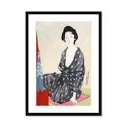 Woman in Summer Clothing  Framed & Mounted Print