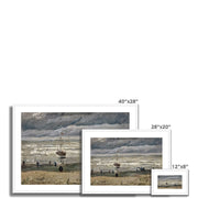 Beach at Scheveningen in Stormy Weather Framed & Mounted Print