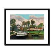 The Laundry Boat of Pont de Charenton (Le Bateau-lavoir du Pont de Charenton) Framed & Mounted Print