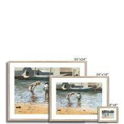 Boys Wading Framed & Mounted Print