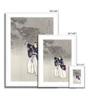 Actors in the Noh theater play Eboshiori 1 Framed & Mounted Print