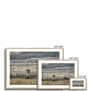 Beach at Scheveningen in Stormy Weather Framed & Mounted Print
