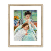 Young Mother Sewing Framed & Mounted Print